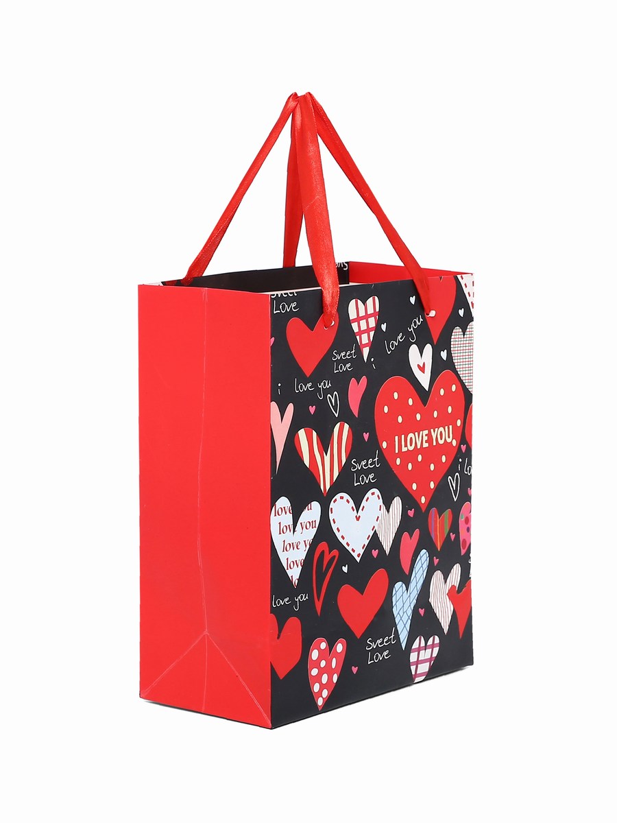 Black Valentine Gifts Paper Bag | 